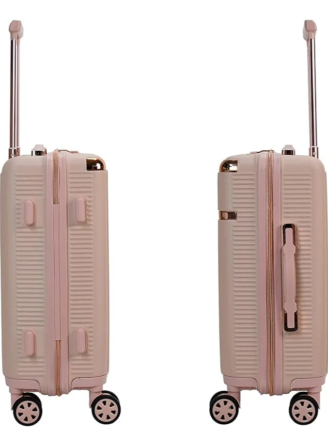 سيناتور حقيبة سفر بعجلات مزدوجة متوسطة صلبة للجنسين بقفل  وردي حليبي